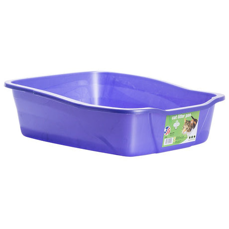 Large - 1 count Van Ness Cat Litter Pan with Dip in Front Assorted Colors