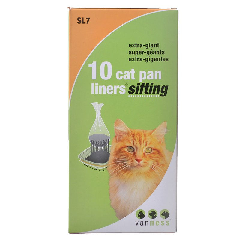 60 count (6 x 10 ct) Van Ness PureNess Sifting Cat Pan Liners Extra Giant