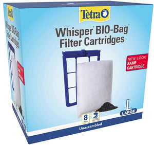 48 count (6 x 8 ct) Tetra Whisper Bio-Bag Disposable Filter Cartridges Large