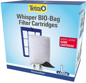 48 count (6 x 8 ct) Tetra Whisper Bio-Bag Disposable Filter Cartridges Large