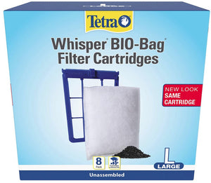 48 count (6 x 8 ct) Tetra Whisper Bio-Bag Disposable Filter Cartridges Large