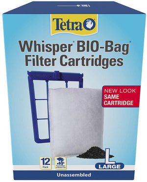 48 count (4 x 12 ct) Tetra Whisper Bio-Bag Disposable Filter Cartridges Large