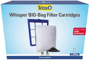 48 count (4 x 12 ct) Tetra Whisper Bio-Bag Disposable Filter Cartridges Large