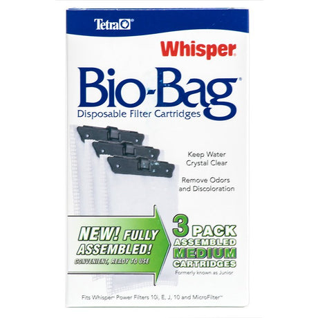 3 count Tetra Whisper Bio-Bag Filter Cartridges for Aquariums Medium