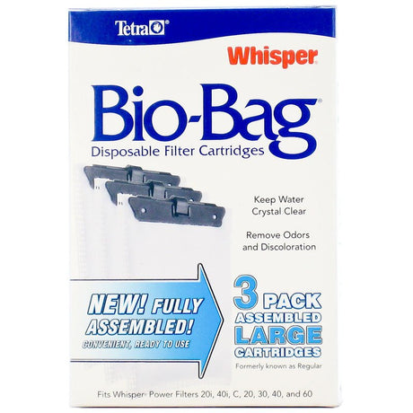 3 count Tetra Whisper Bio-Bag Disposable Filter Cartridges Large