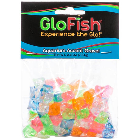 16.8 oz (6 x 2.8 oz) GloFish Multicolor Gems Accent Gravel
