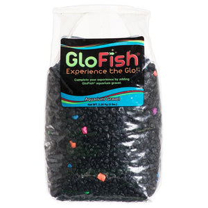 GloFish Aquarium Gravel Black with Fluorescent Highlights - PetMountain.com