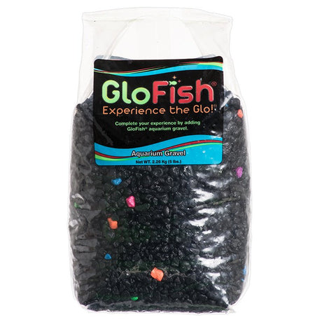 30 lb (6 x 5 lb) GloFish Aquarium Gravel Black with Fluorescent Highlights