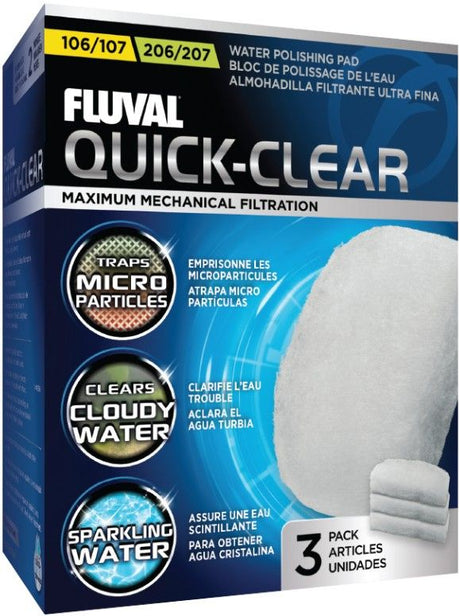 18 count (6 x 3 ct) Fluval Quick-Clear Water Polishing Pad