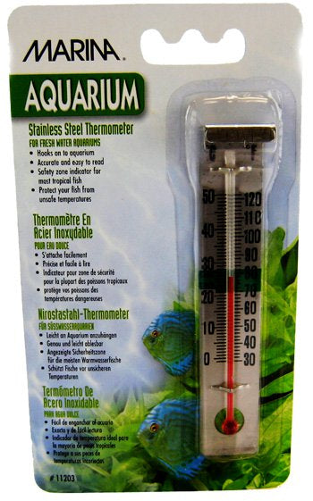 9 count Marina Stainless Steel Aquarium Thermometer