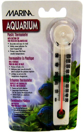 9 count Marina Plastic Aquarium Thermometer