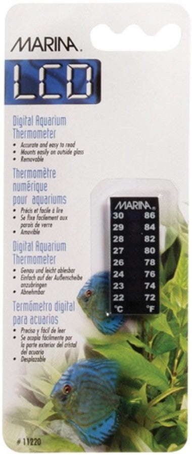 Marina LCD 1.75" Digital Aquarium Thermometer 72 to 86&deg; F - PetMountain.com