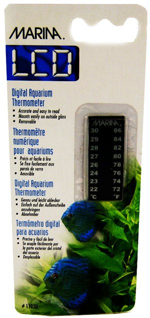 Marina LCD 1.75" Digital Aquarium Thermometer 72 to 86&deg; F - PetMountain.com