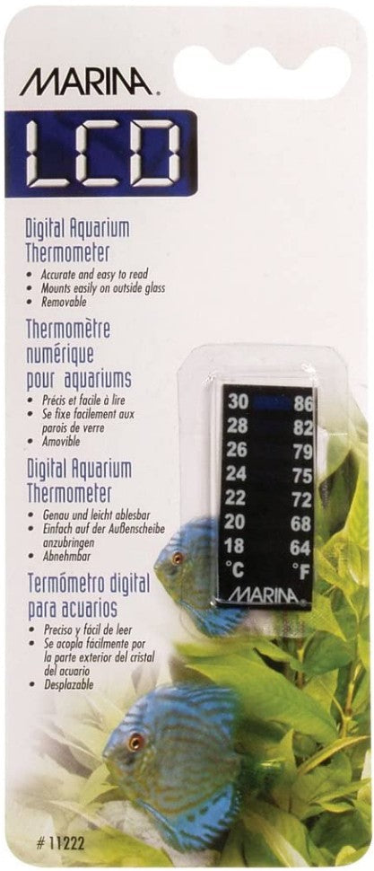 Marina LCD 1.75" Long Digital Aquarium Thermometer 64 to 86&deg; F - PetMountain.com