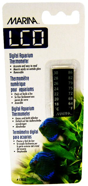 1 count Marina LCD 1.75" Long Digital Aquarium Thermometer 64 to 86&deg; F
