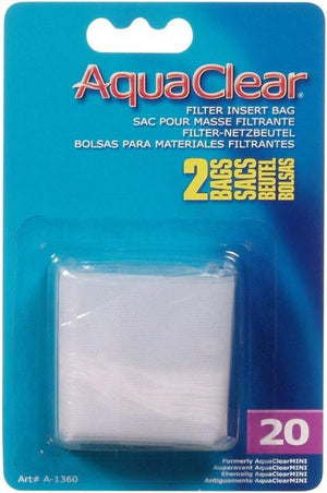 20 gallon - 2 count AquaClear Filter Insert Nylon Media Bag
