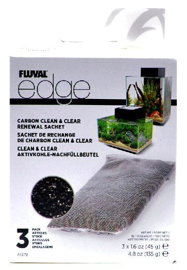 18 count (6 x 3 ct) Fluval Edge Carbon Replacement Filter Media