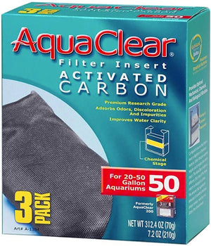 50 gallon - 3 count AquaClear Filter Insert Activated Carbon