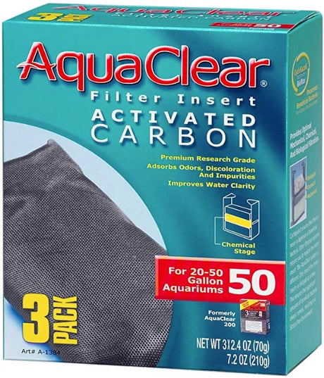 50 gallon - 18 count AquaClear Filter Insert Activated Carbon
