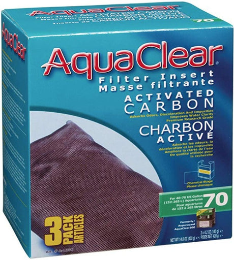 70 gallon - 3 count AquaClear Filter Insert Activated Carbon