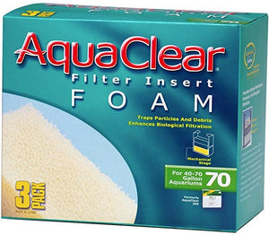 70 gallon - 3 count AquaClear Filter Insert Foam for Aquariums