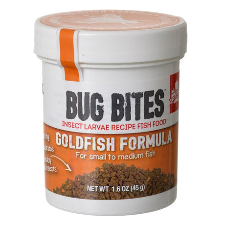 6.36 oz (4 x 1.59 oz) Fluval Bug Bites Goldfish Formula Granules for Small-Medium Fish