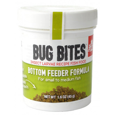 6.36 oz (4 x 1.59 oz) Fluval Bug Bites Bottom Feeder Formula Granules for Small-Medium Fish