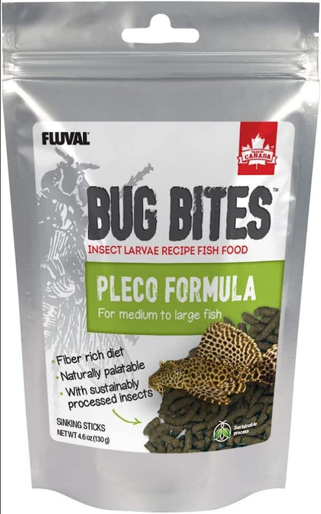 27.54 oz (6 x 4.59 oz) Fluval Bug Bites Pleco Formula Sticks for Medium-Large Fish