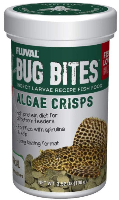 3.53 oz Fluval Bug Bites Algae Crisps