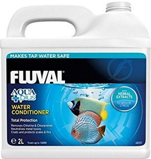 Fluval Aqua Plus Tap Water Conditioner with Herbal Extracts to Reduce Stress for Aquariums - PetMountain.com