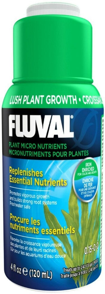 4 oz Fluval Plant Micro Nutrients Lush Plant Growth Replenishes Essential Nutrients for Aquarium Plants