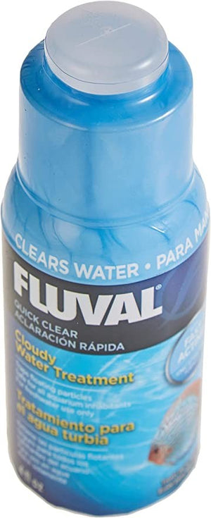 48 oz (12 x 4 oz) Fluval Quick Clear Cloudy Water Treatment for Aquariums