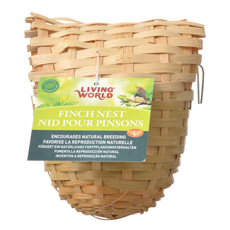 Large - 10 count Living World Finch Nest Encourages Natural Breeding for Birds