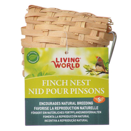 Small - 1 count Living World Finch Nest Encourages Natural Breeding for Birds