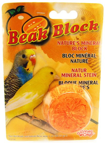6 count Living World Beak Block with Minerals Orange