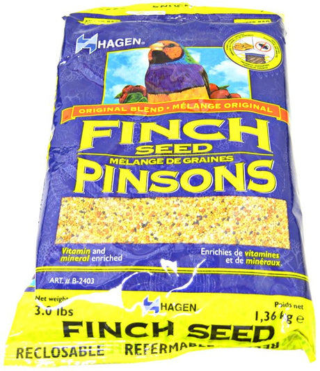 18 lb (6 x 3 lb) Hagen Finch Seed Vitamin and Mineral Enriched
