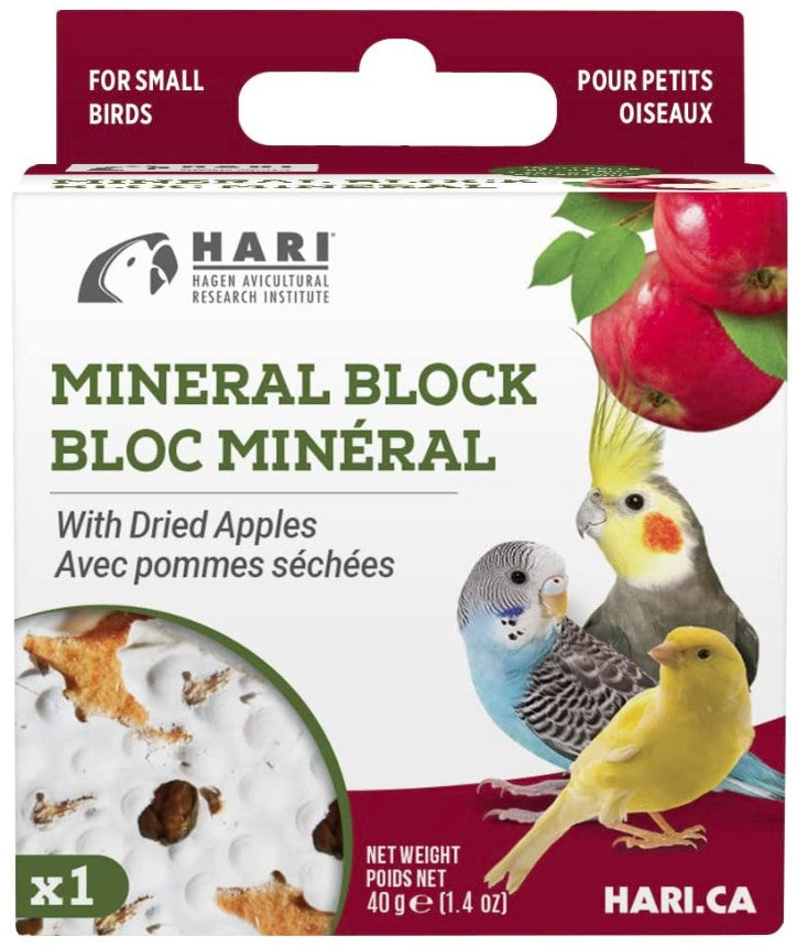 HARI Dried Apple Mineral Block for Small Birds - PetMountain.com