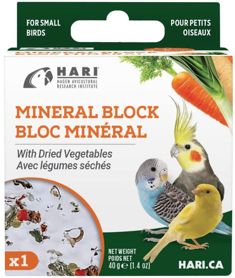 14.4 oz (12 x 1.2 oz) HARI Vegetable Mineral Block for Small Birds