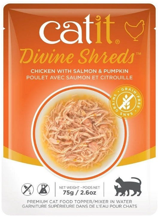 Catit Divine Shreds Chicken with Salmon and Pumpkin - PetMountain.com