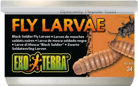 14.4 oz (12 x 1.2 oz) Exo Terra Canned Black Soldier Fly Larvae Specialty Reptile Food