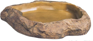 Medium - 1 count Exo Terra Granite Rock Feeding Dish for Reptiles