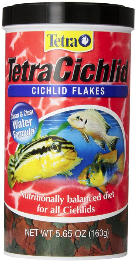 28.25 oz (5 x 5.65 oz) Tetra TetraCichlid Cichlid Flakes Naturally Balanced Diet for All Cichlids