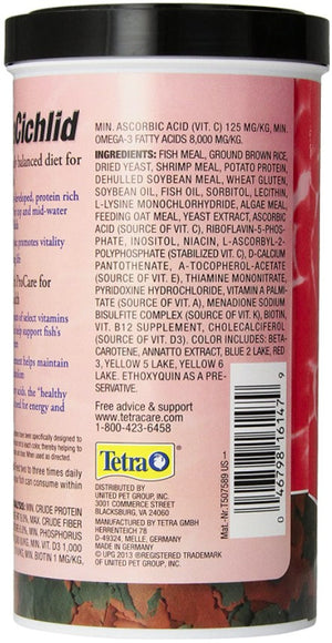 5.65 oz Tetra TetraCichlid Cichlid Flakes Naturally Balanced Diet for All Cichlids