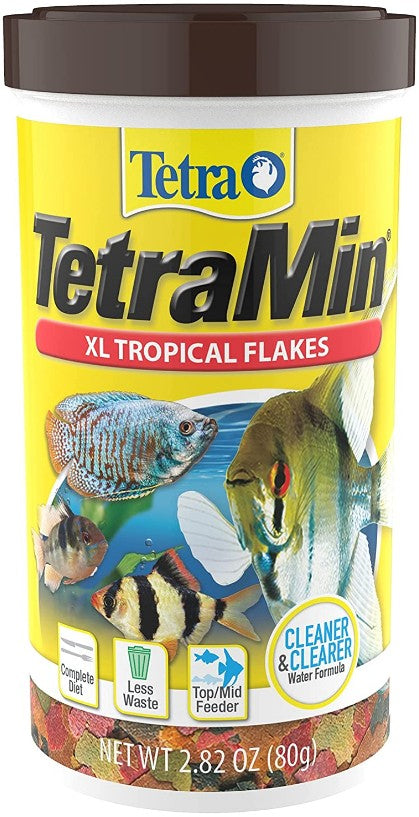 11.32 oz (4 x 2.82 oz) TetraMin X-Large Tropical Flakes Fish Food