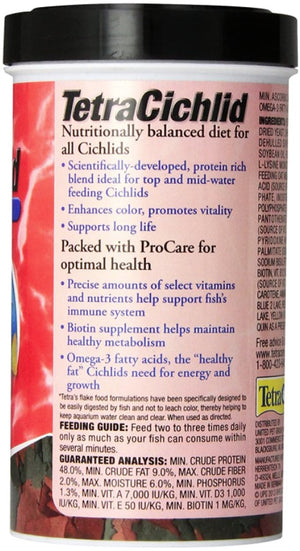 Tetra TetraCichlid Cichlid Flakes Naturally Balanced Diet for All Cichlids - PetMountain.com
