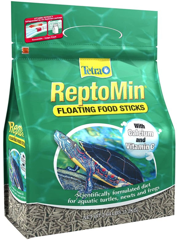 5.28 lb (2 x 2.64 lb) Tetrafauna ReptoMin Floating Food Sticks