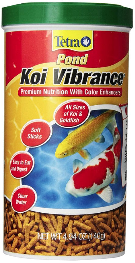 4.94 oz Tetra Pond Koi Vibrance Koi Food Premium Nutrition with Color Enhancers