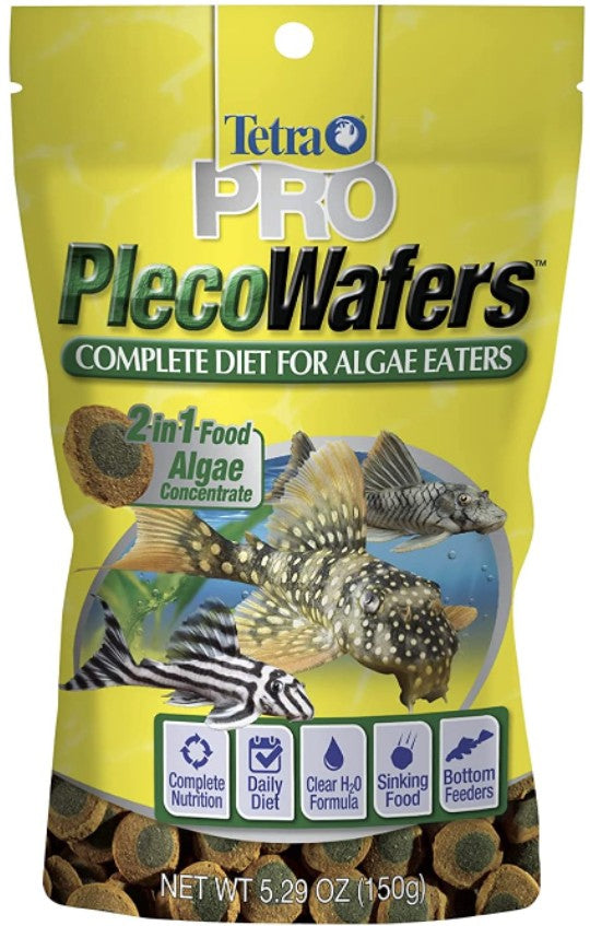 47.61 oz (9 x 5.29 oz) Tetra Pro PlecoWafers Complete Diet for Algae Eater Fish Food