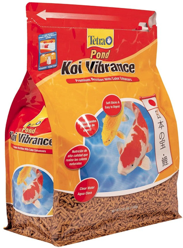 7.26 lb (3 x 2.42 lb) Tetra Pond Koi Vibrance Koi Food Premium Nutrition with Color Enhancers