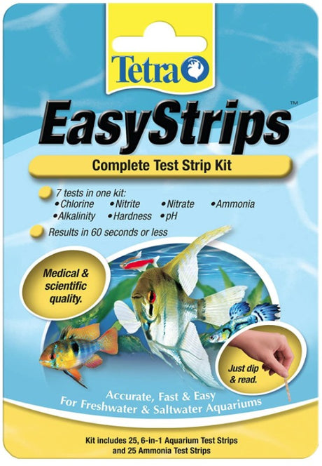 1 count Tetra EasyStrips Aquarium Tests Ammonia and 6-in-1 Strips
